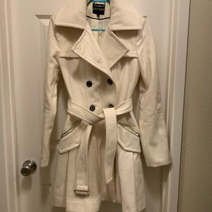 Express Ivory Wool Coat